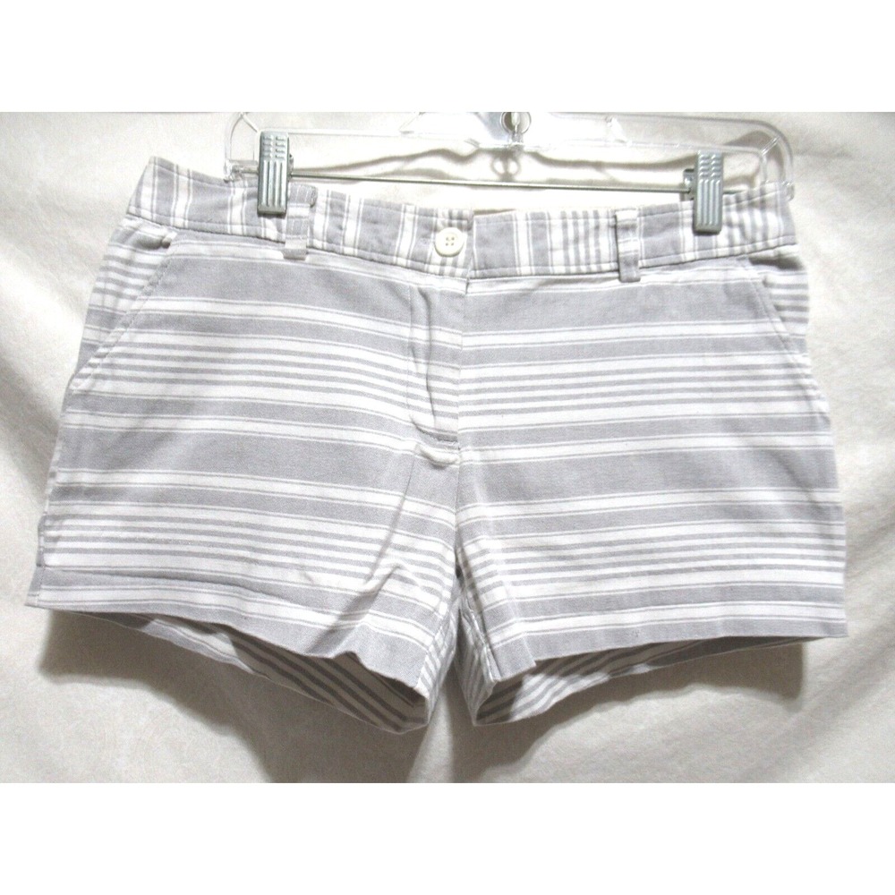 Guess Jeans Brand Women's 27 Bluish/Gray & White Striped Chino Shorts Stretch